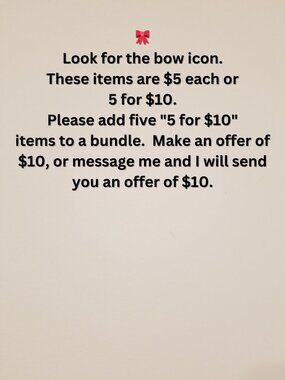 🎀$5 each or 🎀 5 items for $10 🎀 🎀